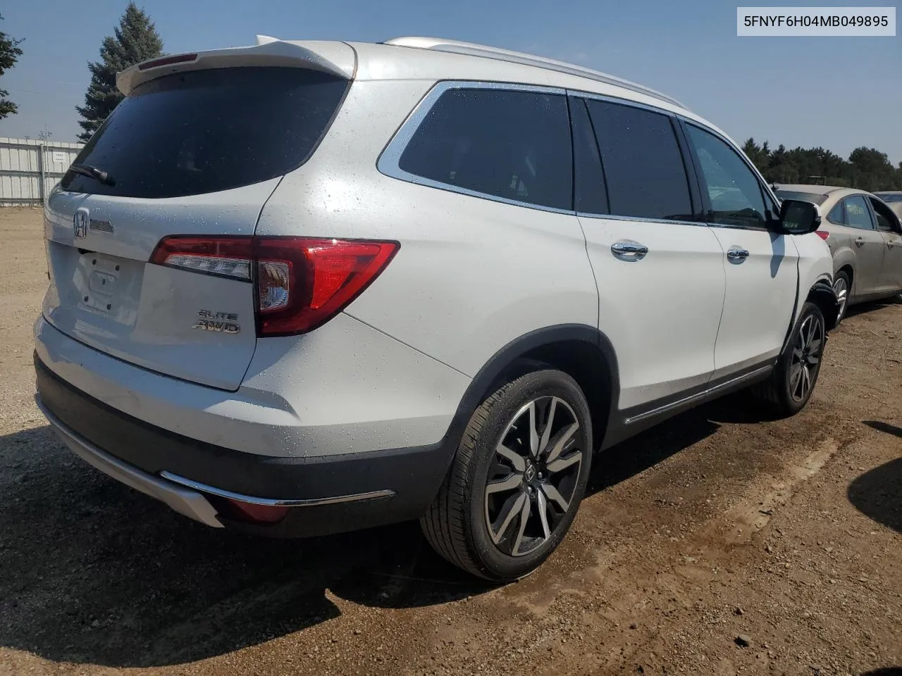 2021 Honda Pilot Elite VIN: 5FNYF6H04MB049895 Lot: 68381364