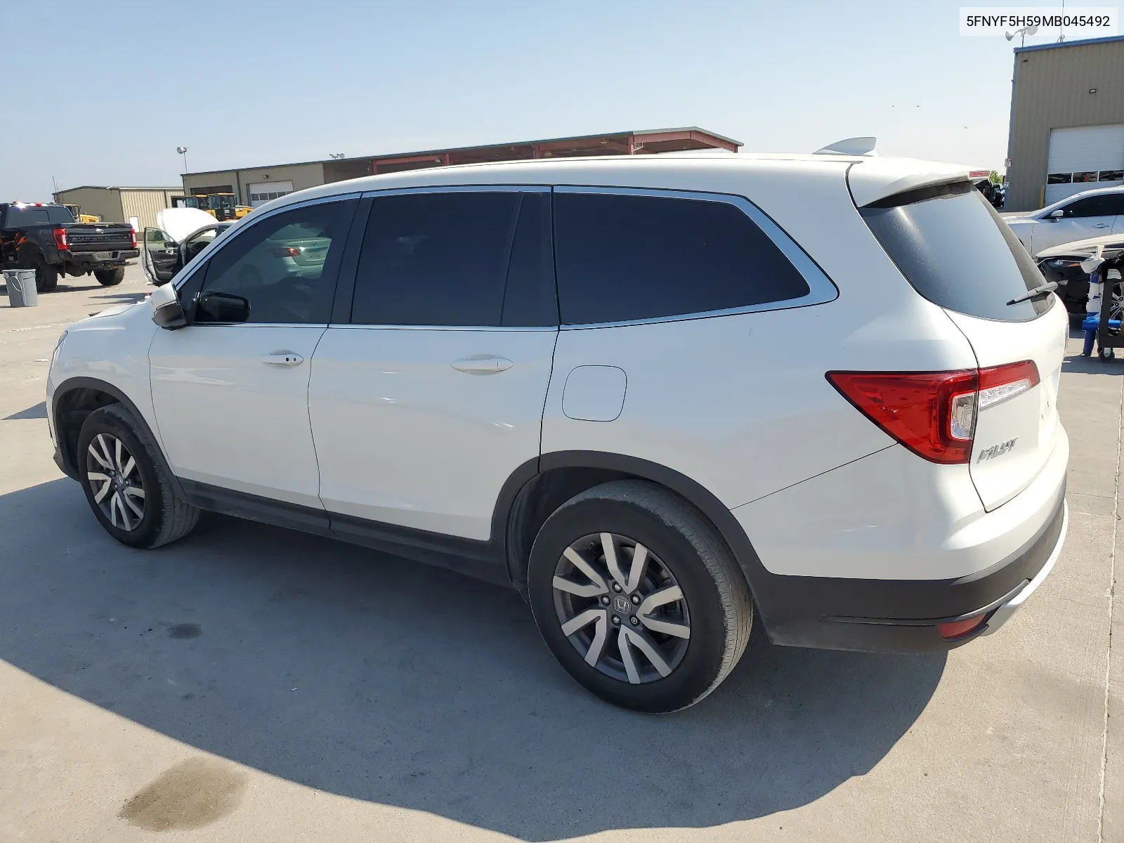 2021 Honda Pilot Exl VIN: 5FNYF5H59MB045492 Lot: 68442344