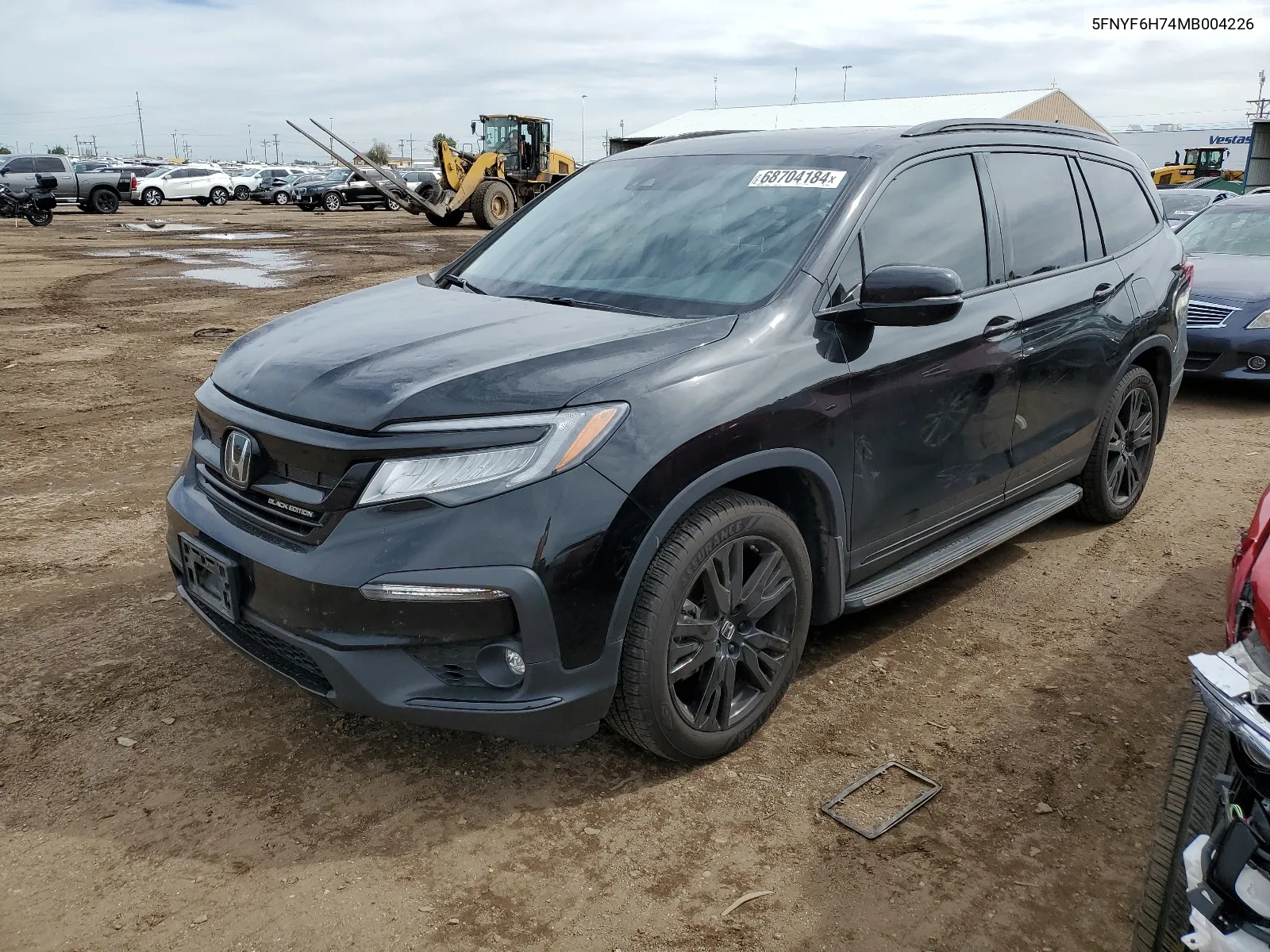 2021 Honda Pilot Black VIN: 5FNYF6H74MB004226 Lot: 68704184