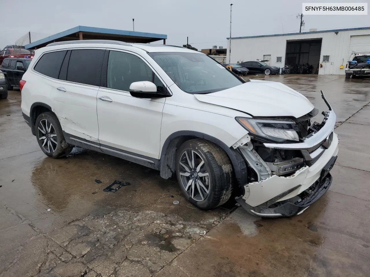 2021 Honda Pilot Touring VIN: 5FNYF5H63MB006485 Lot: 68921444