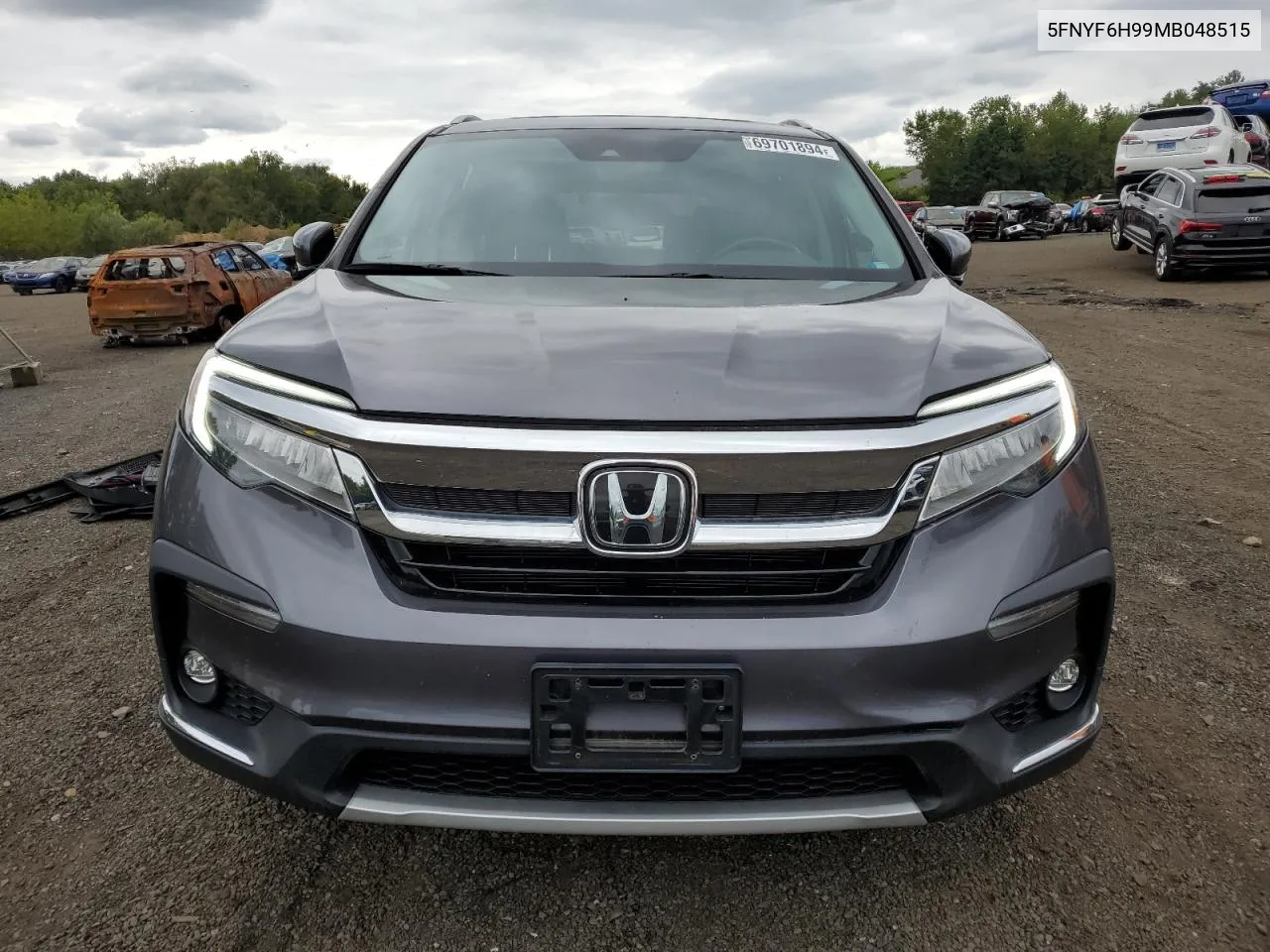 2021 Honda Pilot Touring VIN: 5FNYF6H99MB048515 Lot: 69701894