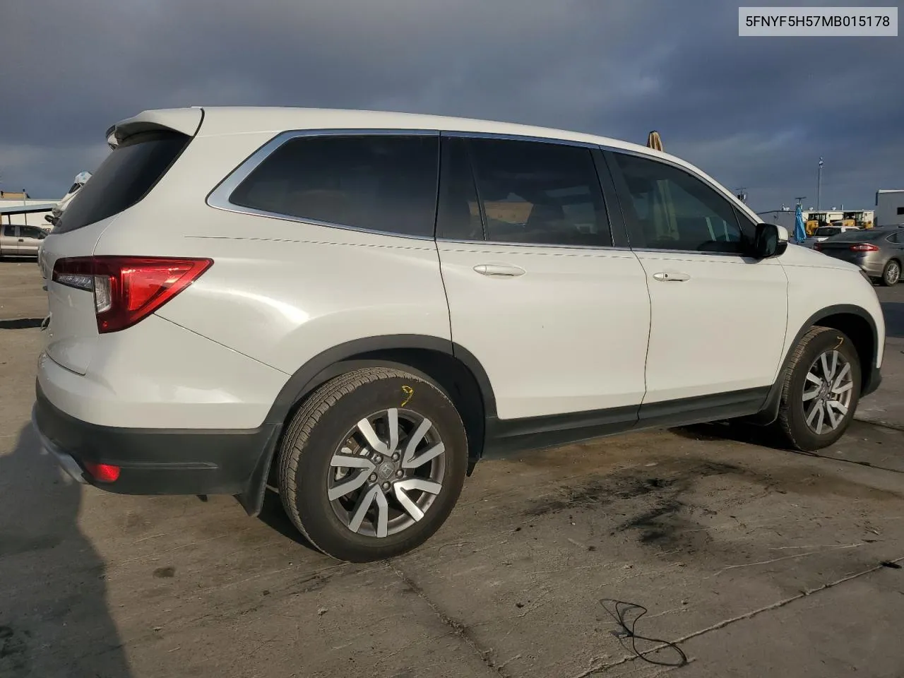 2021 Honda Pilot Exl VIN: 5FNYF5H57MB015178 Lot: 69724564