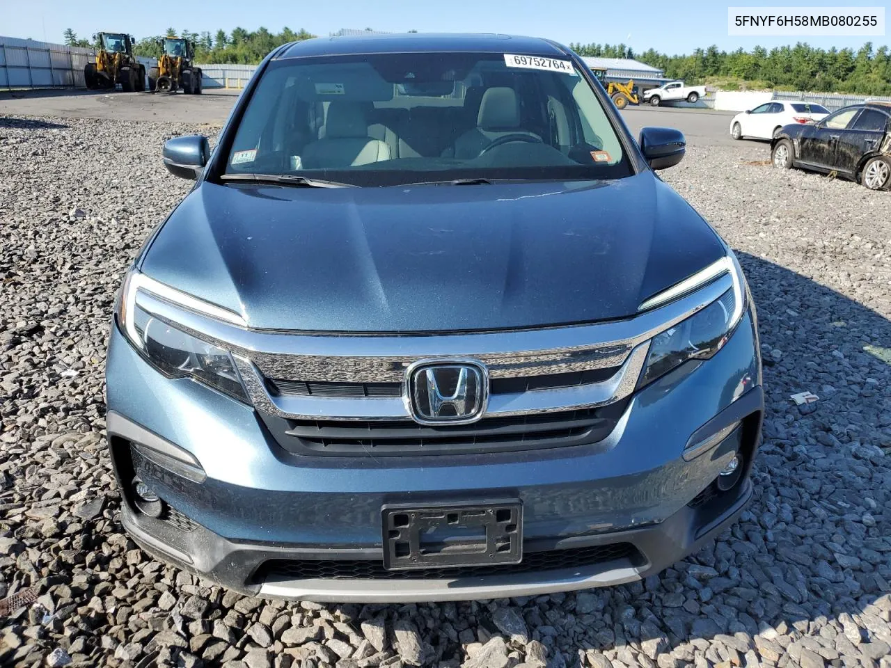 2021 Honda Pilot Exl VIN: 5FNYF6H58MB080255 Lot: 69752764