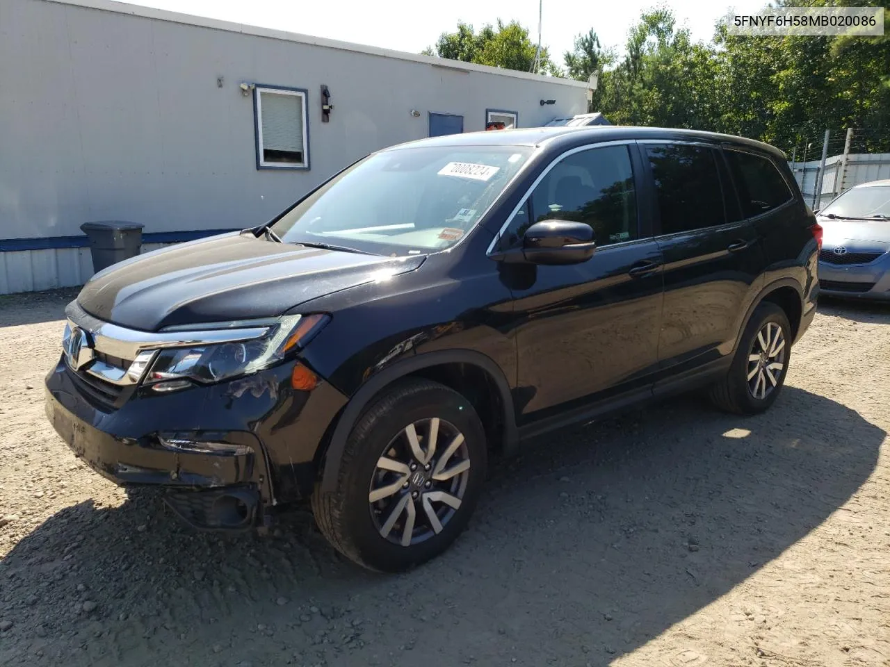 2021 Honda Pilot Exl VIN: 5FNYF6H58MB020086 Lot: 70008224