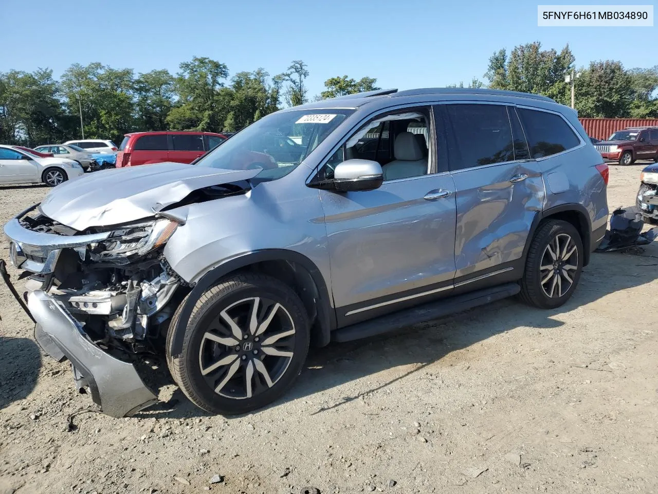 2021 Honda Pilot Touring VIN: 5FNYF6H61MB034890 Lot: 70335124