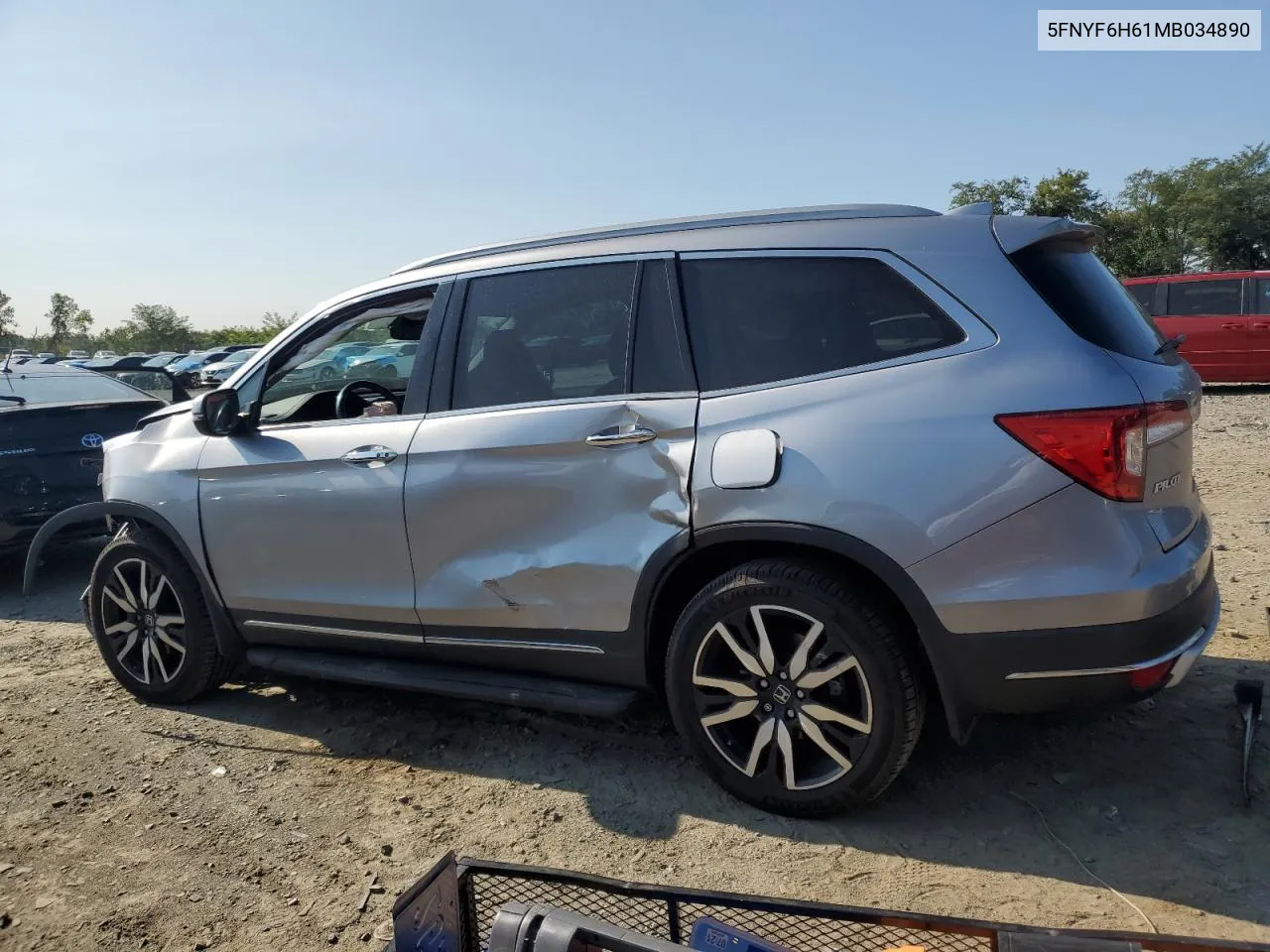 2021 Honda Pilot Touring VIN: 5FNYF6H61MB034890 Lot: 70335124