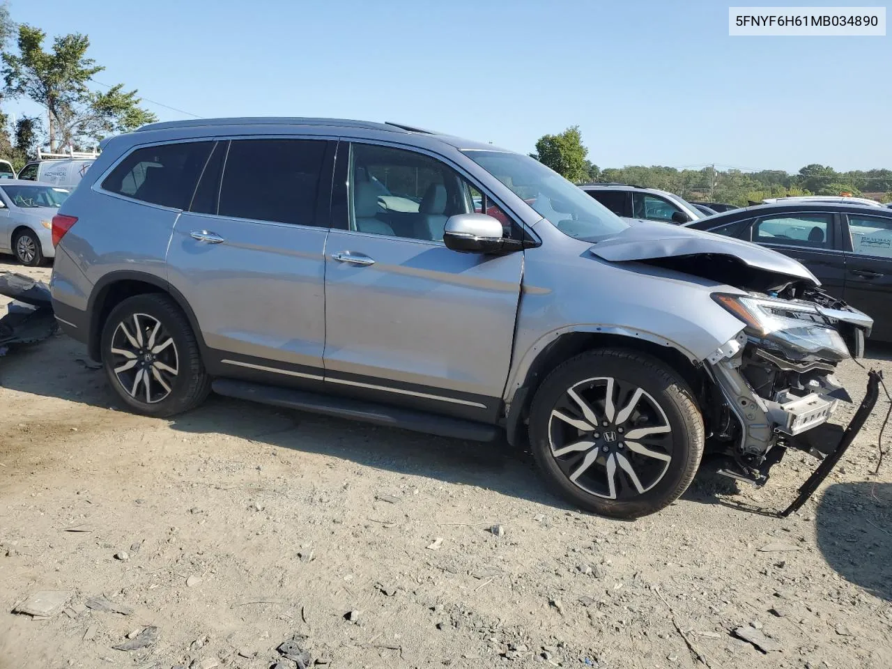 2021 Honda Pilot Touring VIN: 5FNYF6H61MB034890 Lot: 70335124