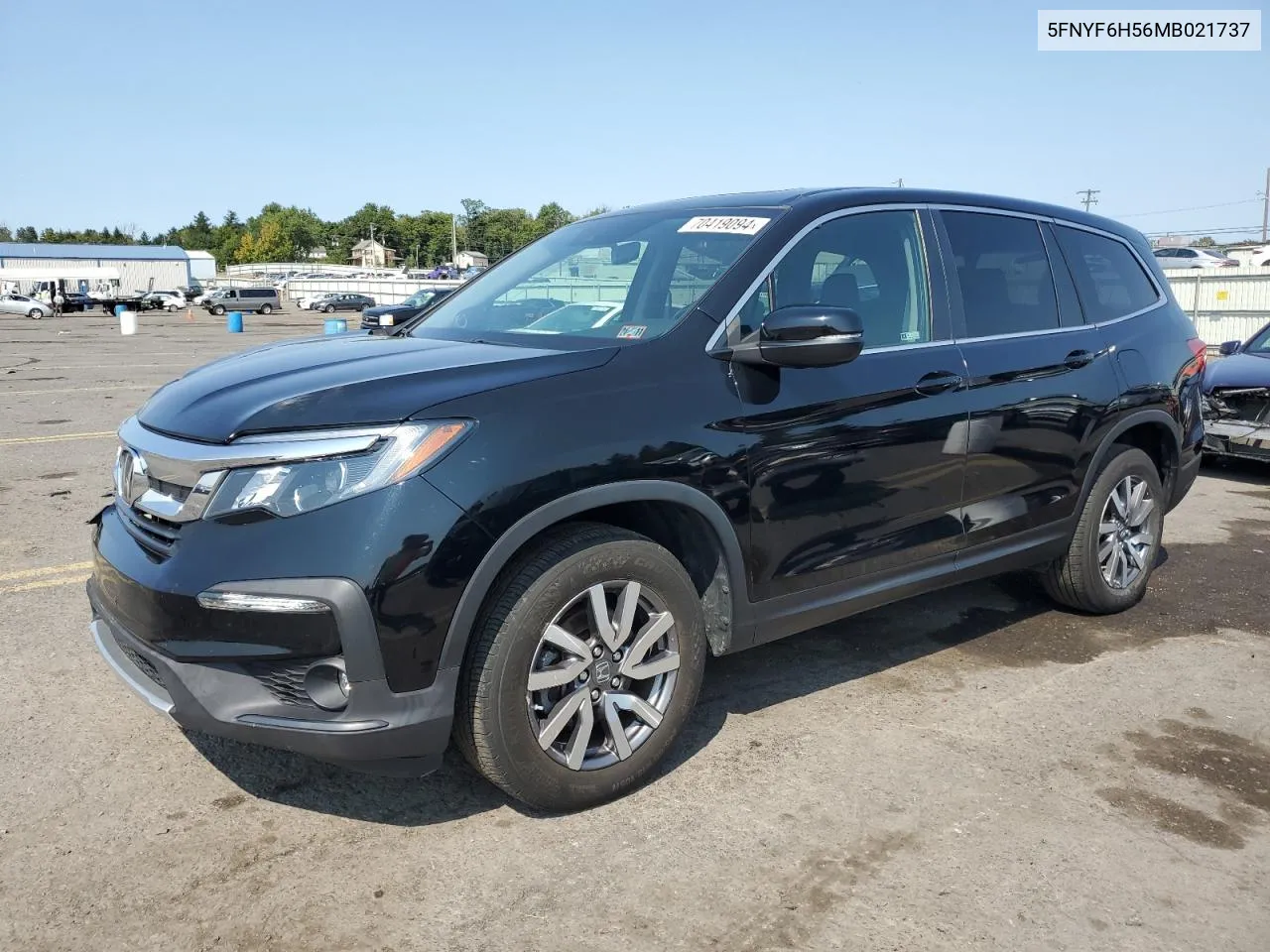 2021 Honda Pilot Exl VIN: 5FNYF6H56MB021737 Lot: 70419094