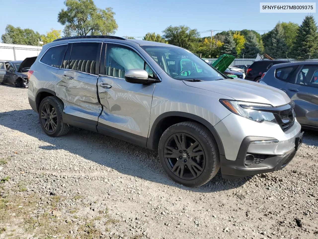 2021 Honda Pilot Se VIN: 5FNYF6H27MB009375 Lot: 70619424