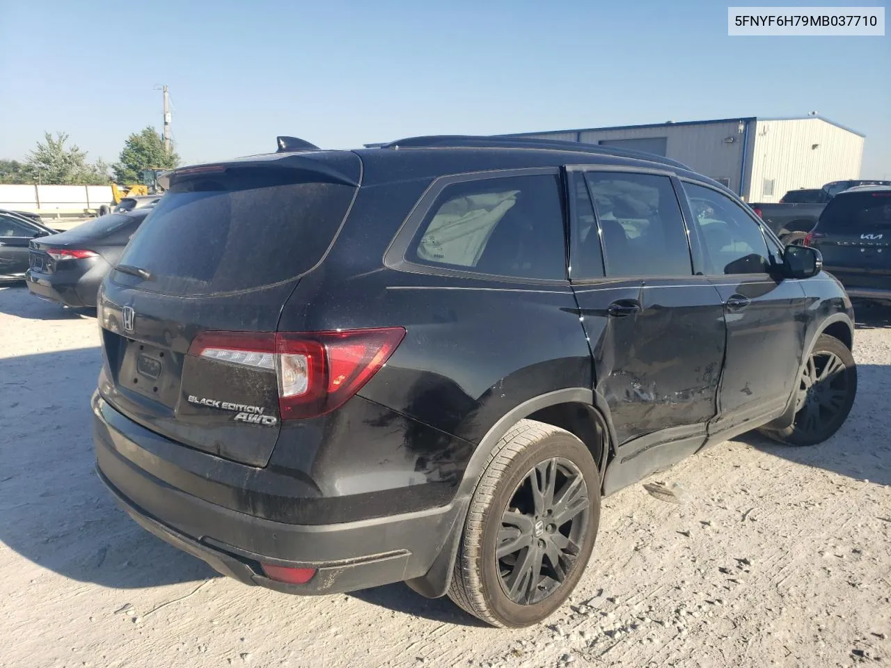 2021 Honda Pilot Black VIN: 5FNYF6H79MB037710 Lot: 70846214