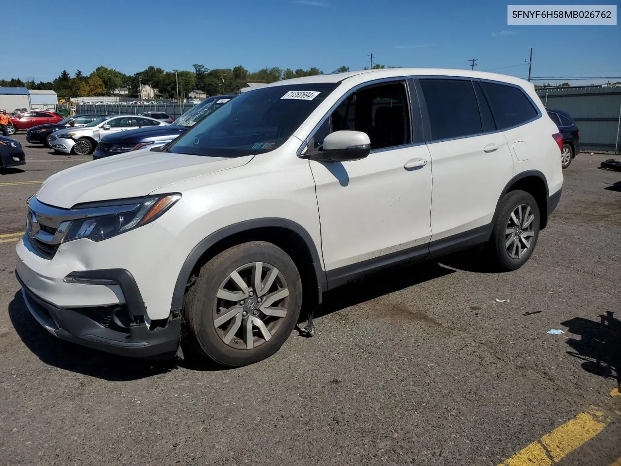 2021 Honda Pilot Exl VIN: 5FNYF6H58MB026762 Lot: 71280694