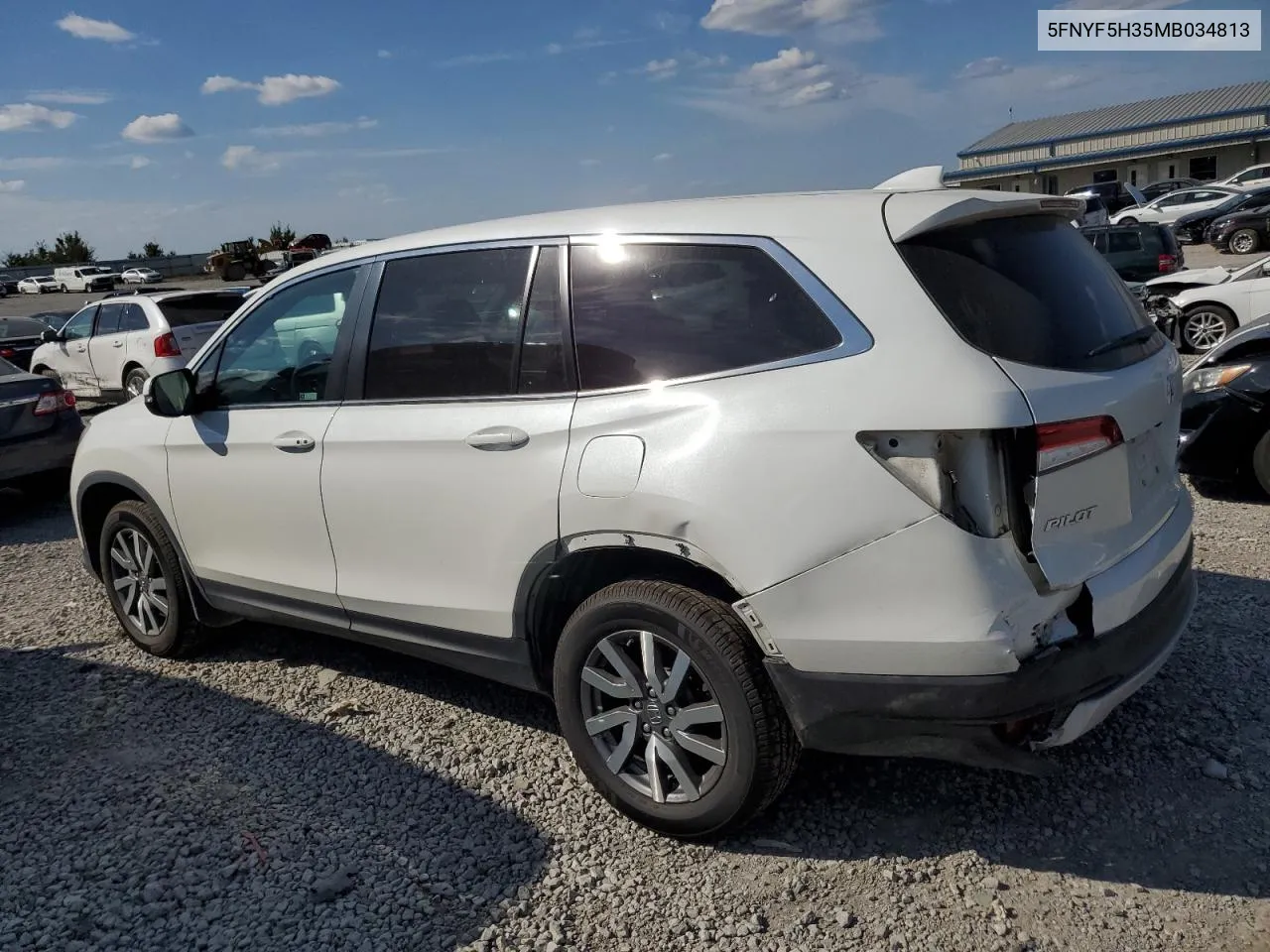 2021 Honda Pilot Ex VIN: 5FNYF5H35MB034813 Lot: 71637274