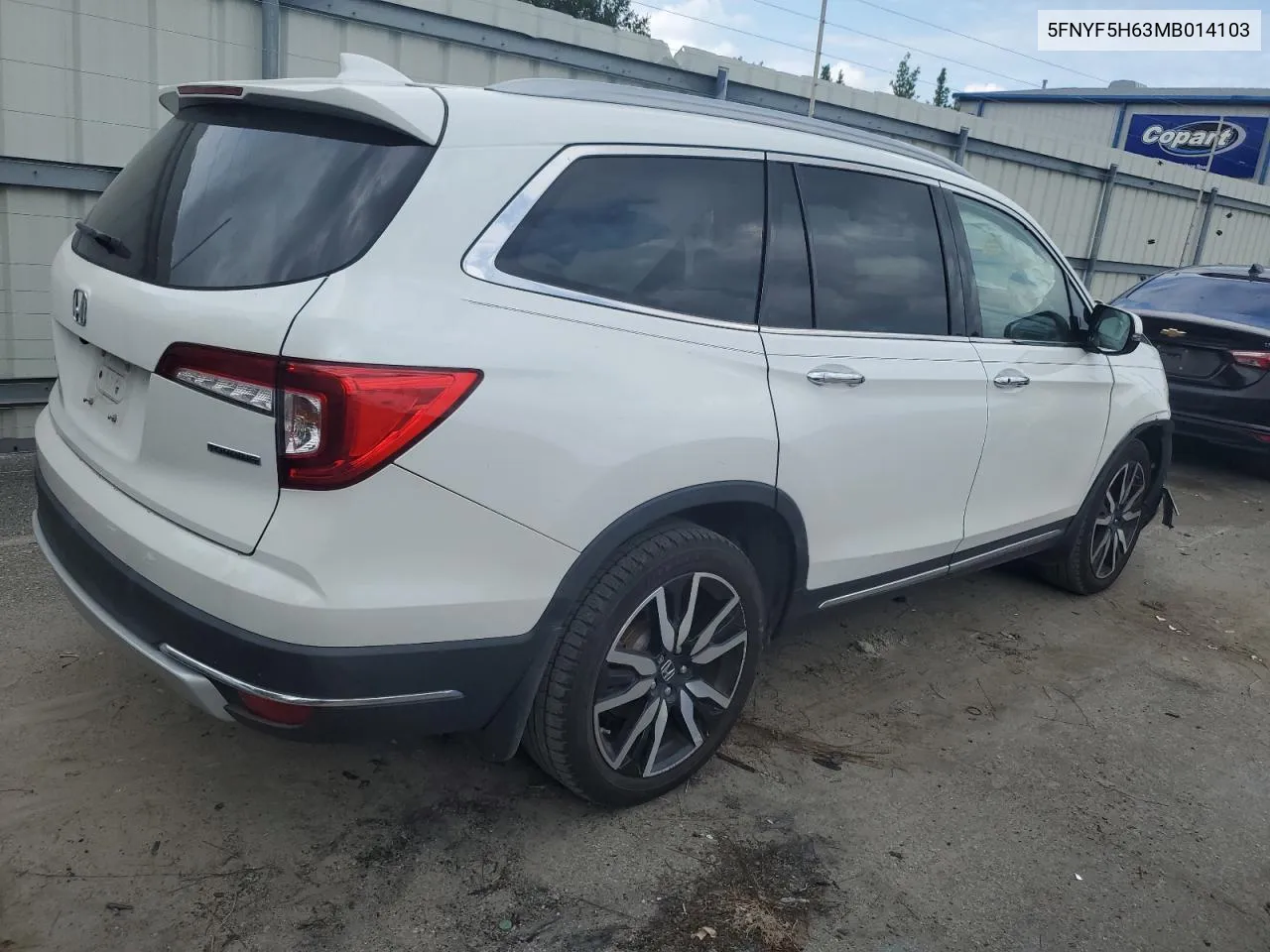 2021 Honda Pilot Touring VIN: 5FNYF5H63MB014103 Lot: 72196454