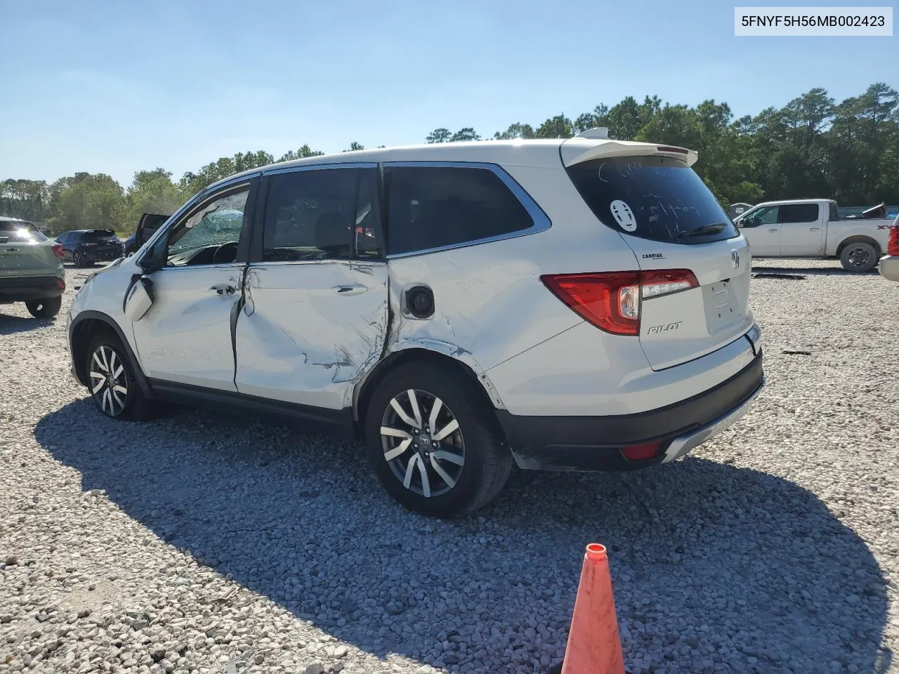 2021 Honda Pilot Exl VIN: 5FNYF5H56MB002423 Lot: 73566244