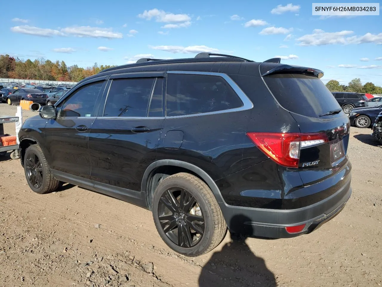 2021 Honda Pilot Se VIN: 5FNYF6H26MB034283 Lot: 75570824