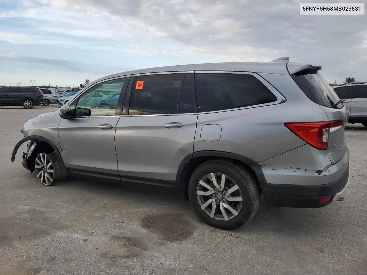 2021 Honda Pilot Exl VIN: 5FNYF5H58MB023631 Lot: 76347124