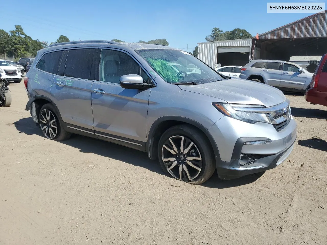 2021 Honda Pilot Touring VIN: 5FNYF5H63MB020225 Lot: 76813364