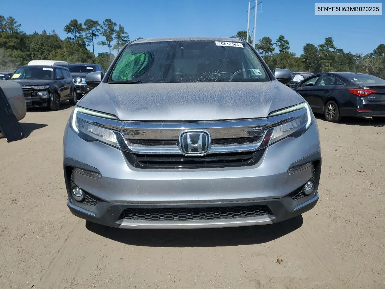 2021 Honda Pilot Touring VIN: 5FNYF5H63MB020225 Lot: 76813364