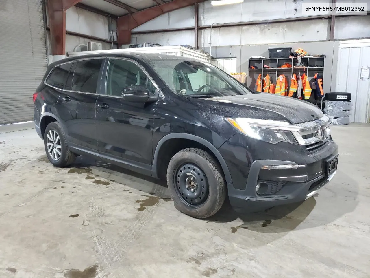 2021 Honda Pilot Exl VIN: 5FNYF6H57MB012352 Lot: 76948064