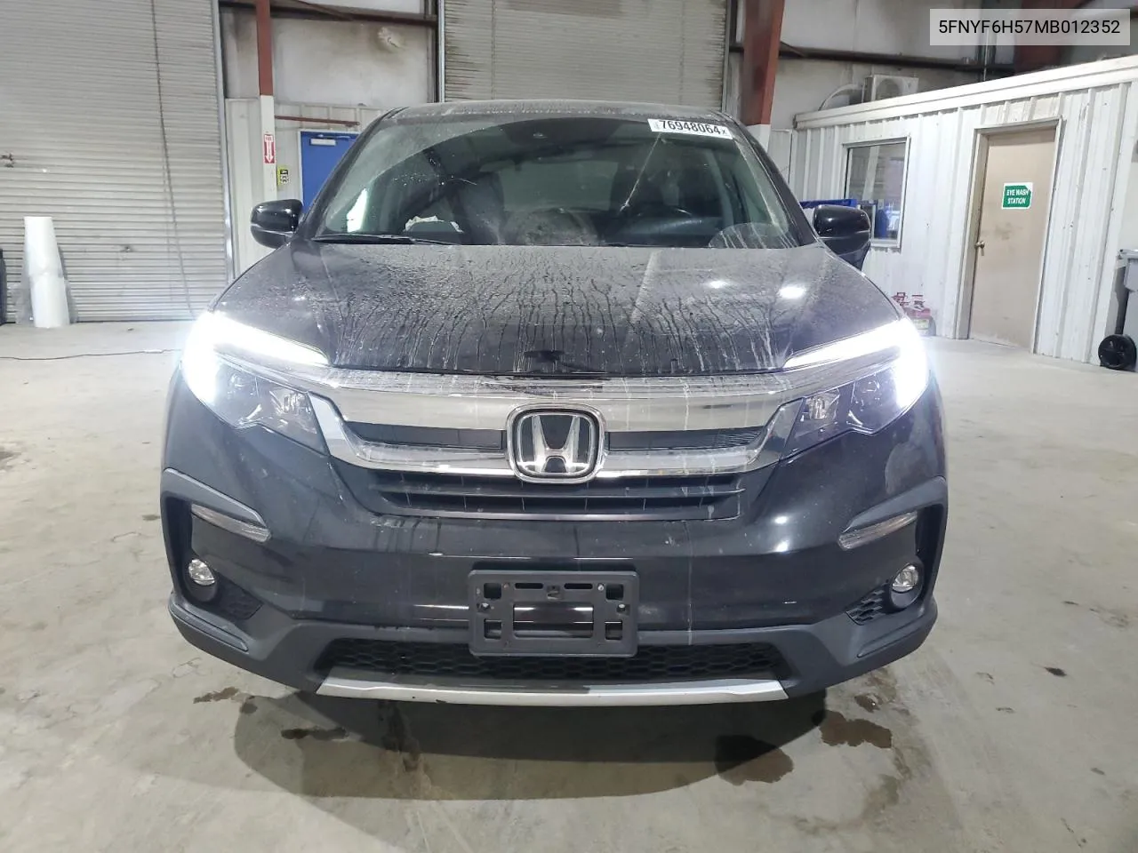 2021 Honda Pilot Exl VIN: 5FNYF6H57MB012352 Lot: 76948064