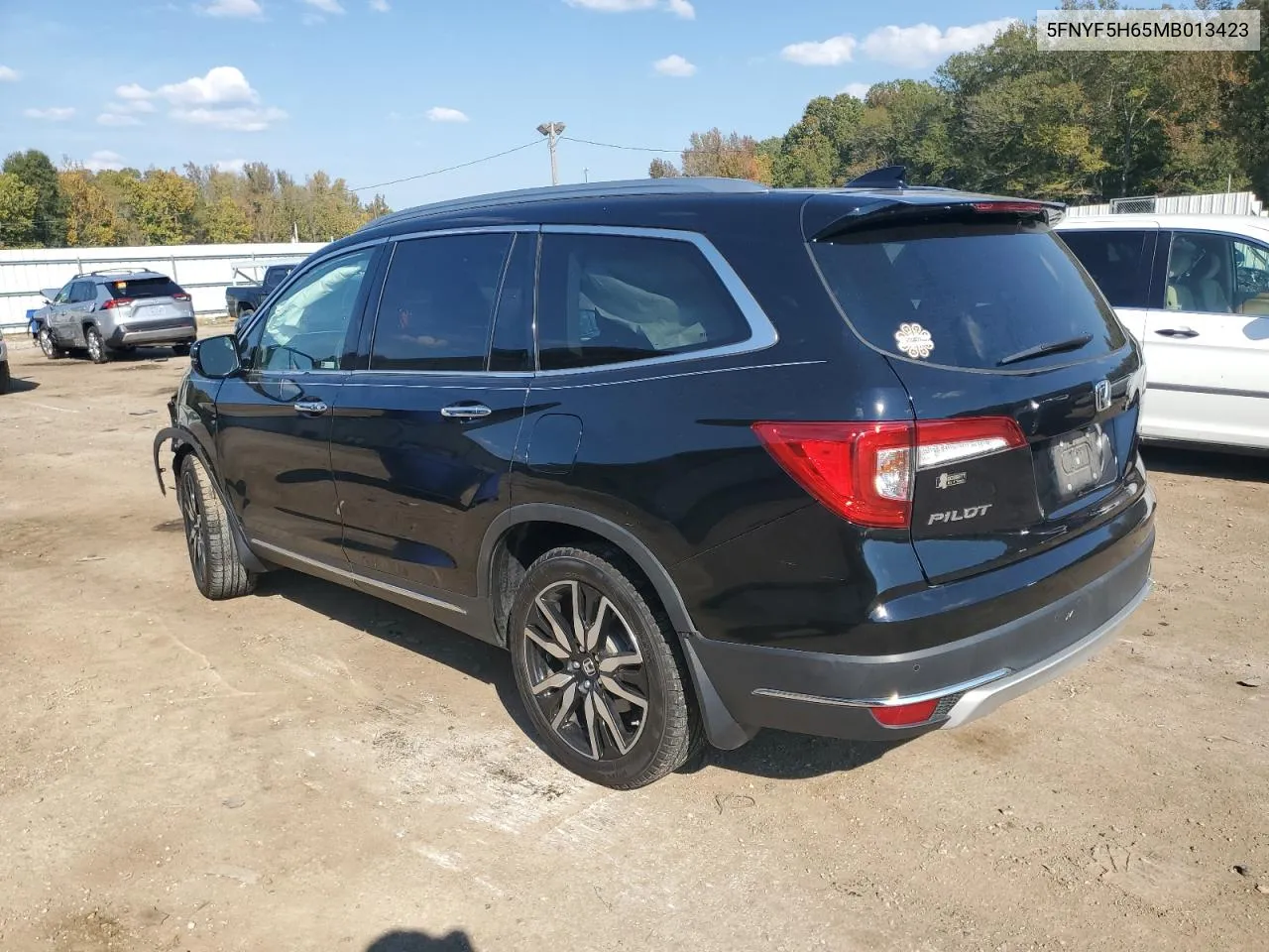 2021 Honda Pilot Touring VIN: 5FNYF5H65MB013423 Lot: 77148194