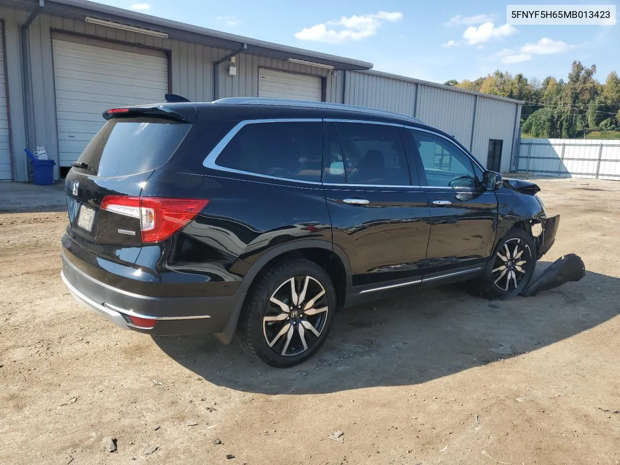 2021 Honda Pilot Touring VIN: 5FNYF5H65MB013423 Lot: 77148194