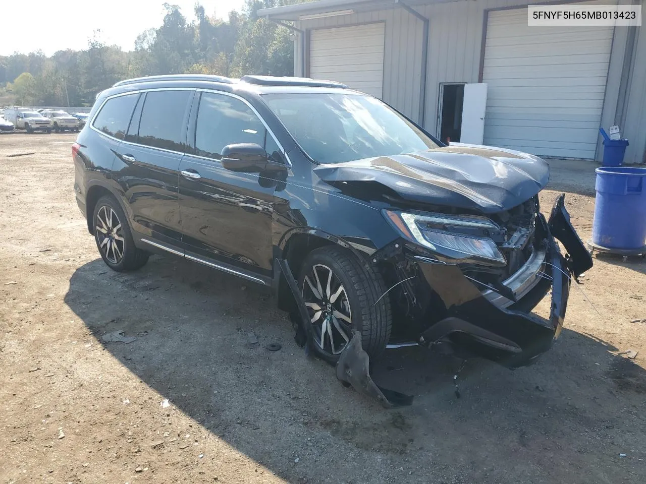 2021 Honda Pilot Touring VIN: 5FNYF5H65MB013423 Lot: 77148194