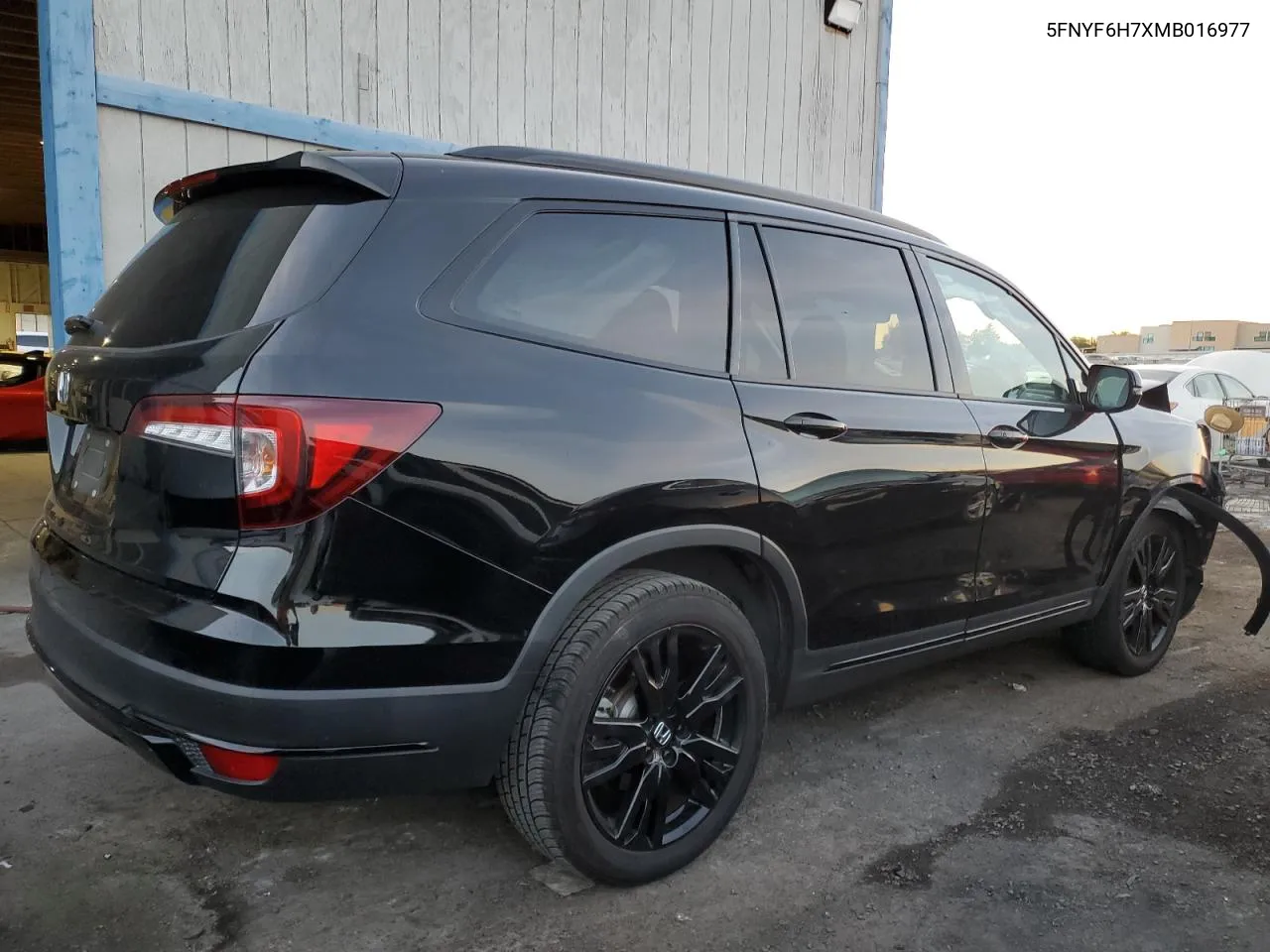 2021 Honda Pilot Black VIN: 5FNYF6H7XMB016977 Lot: 77706834