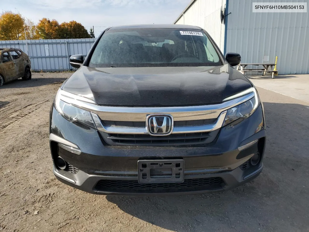 2021 Honda Pilot Lx VIN: 5FNYF6H10MB504153 Lot: 77746174