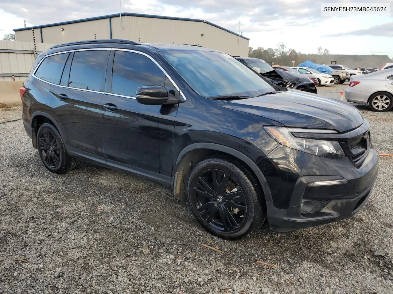 2021 Honda Pilot Se VIN: 5FNYF5H23MB045624 Lot: 77823194