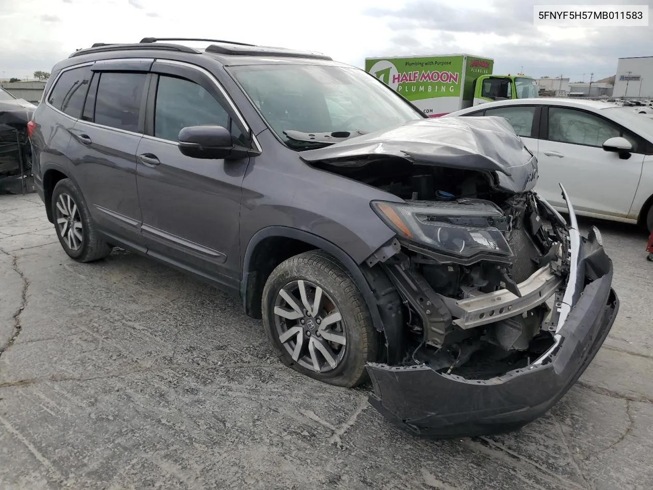 2021 Honda Pilot Exl VIN: 5FNYF5H57MB011583 Lot: 78559844