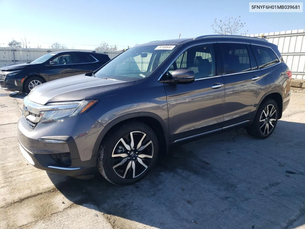 2021 Honda Pilot Elite VIN: 5FNYF6H01MB039681 Lot: 78746644