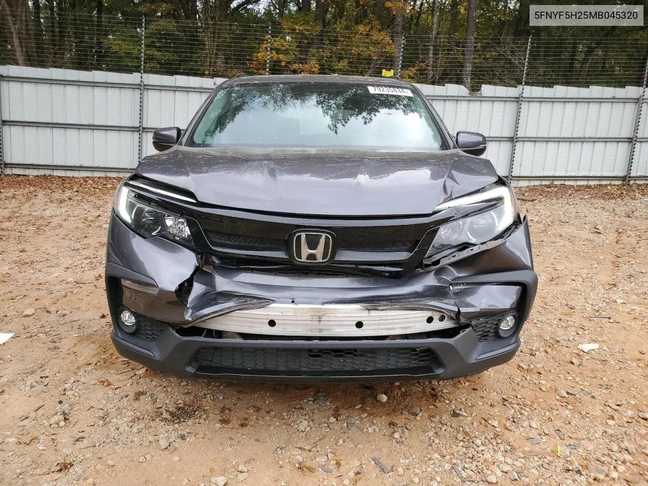 2021 Honda Pilot Se VIN: 5FNYF5H25MB045320 Lot: 79235834