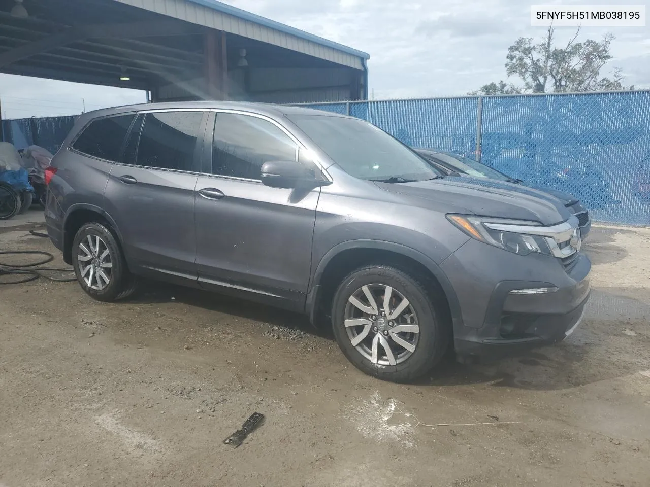 2021 Honda Pilot Exl VIN: 5FNYF5H51MB038195 Lot: 79490954