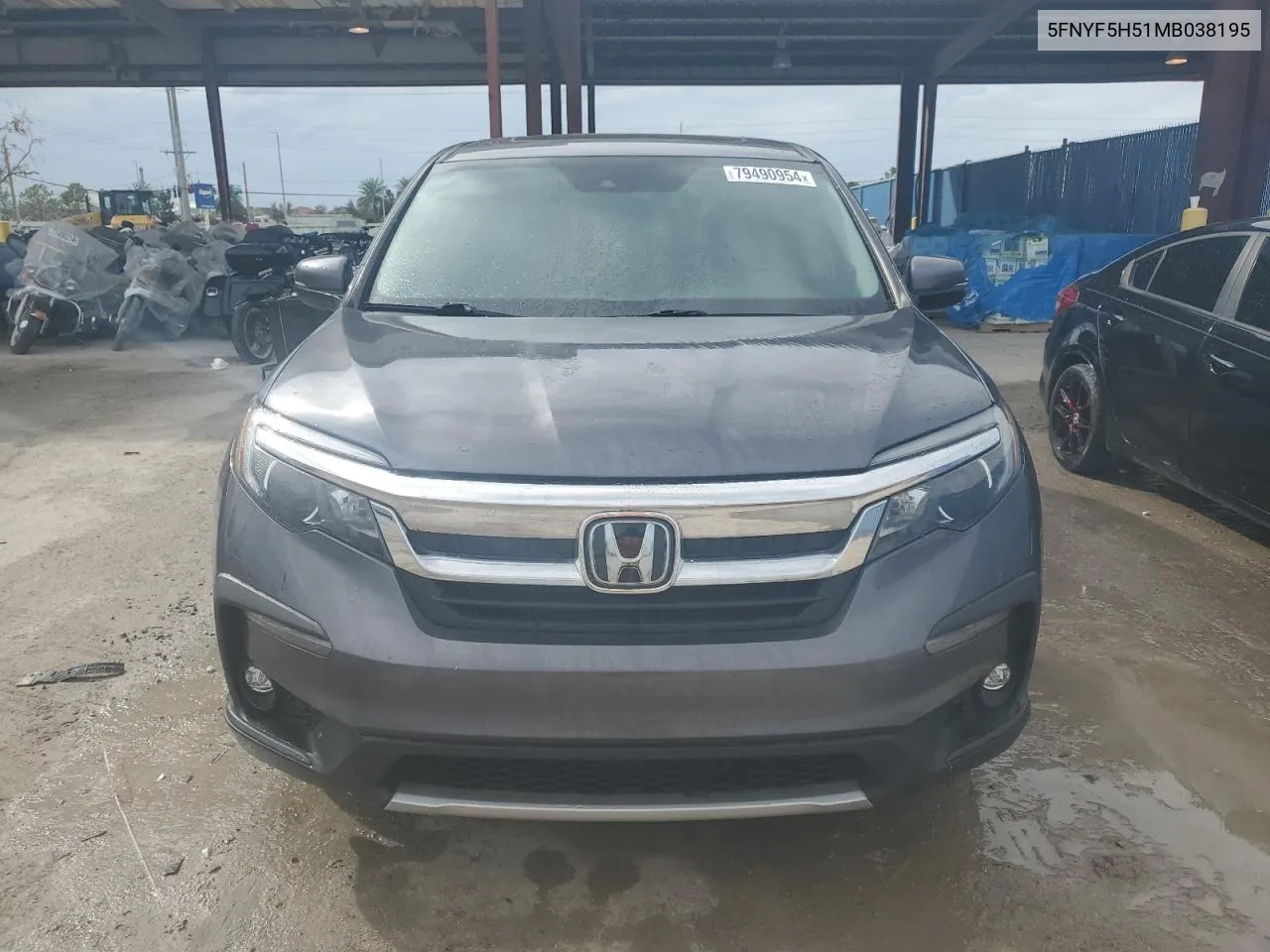 2021 Honda Pilot Exl VIN: 5FNYF5H51MB038195 Lot: 79490954