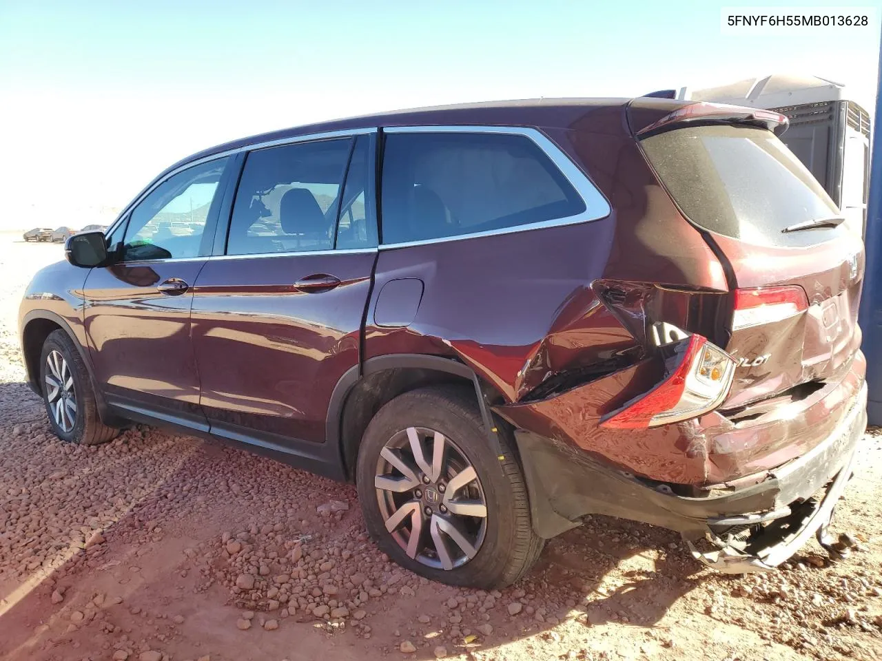 2021 Honda Pilot Exl VIN: 5FNYF6H55MB013628 Lot: 80585924