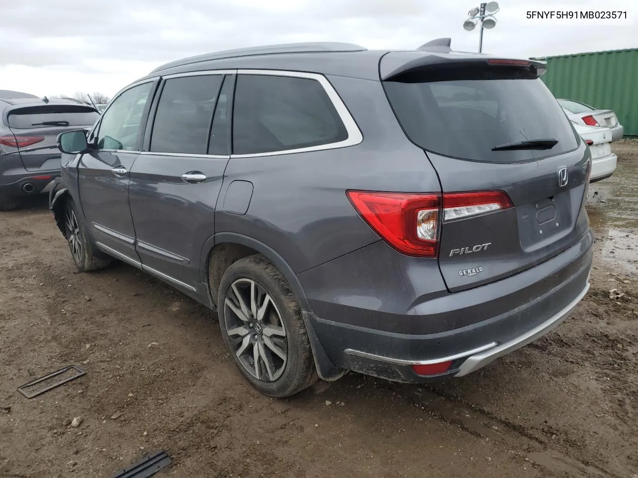 2021 Honda Pilot Touring VIN: 5FNYF5H91MB023571 Lot: 81325294