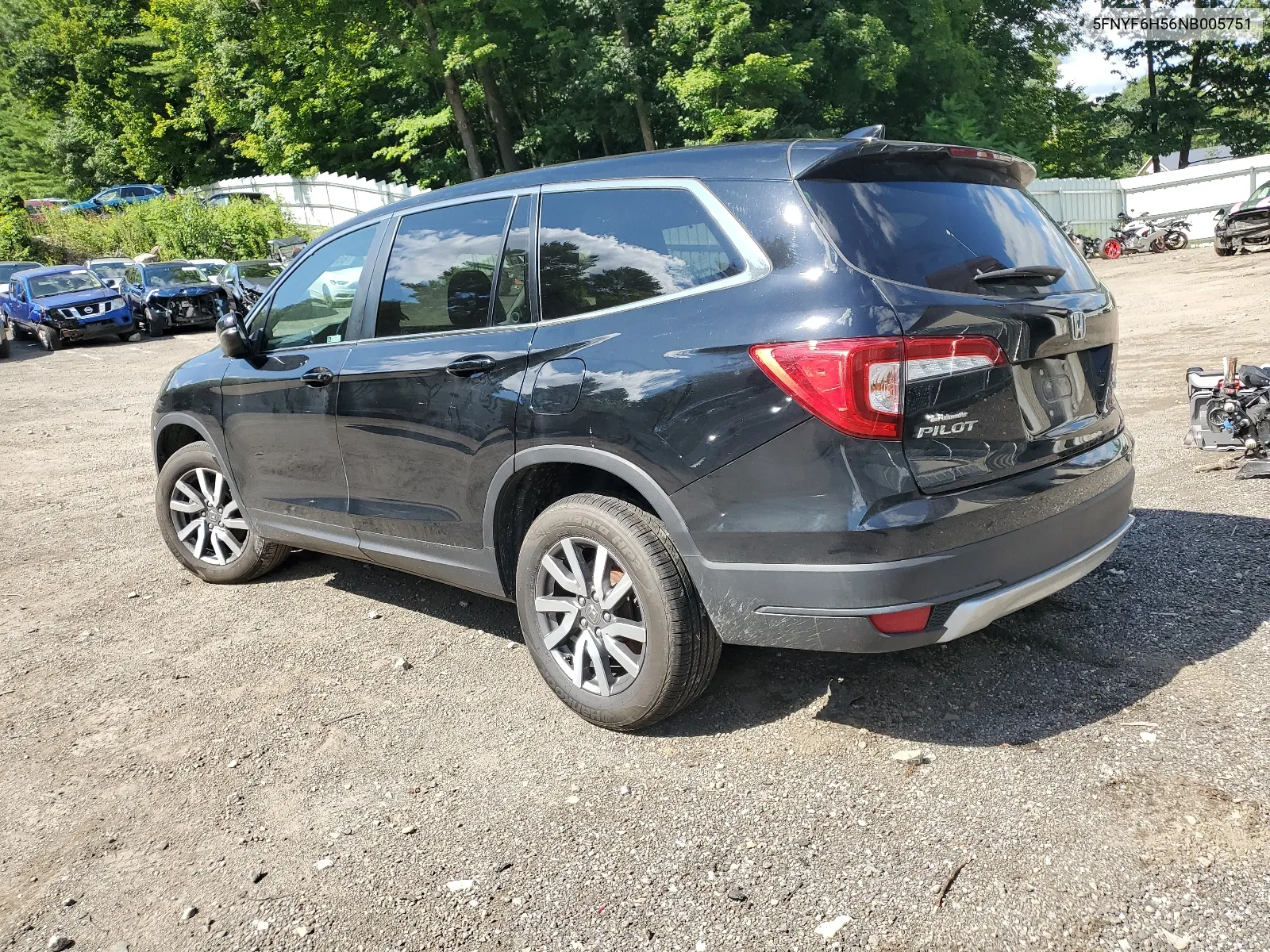 2022 Honda Pilot Exl VIN: 5FNYF6H56NB005751 Lot: 65847434