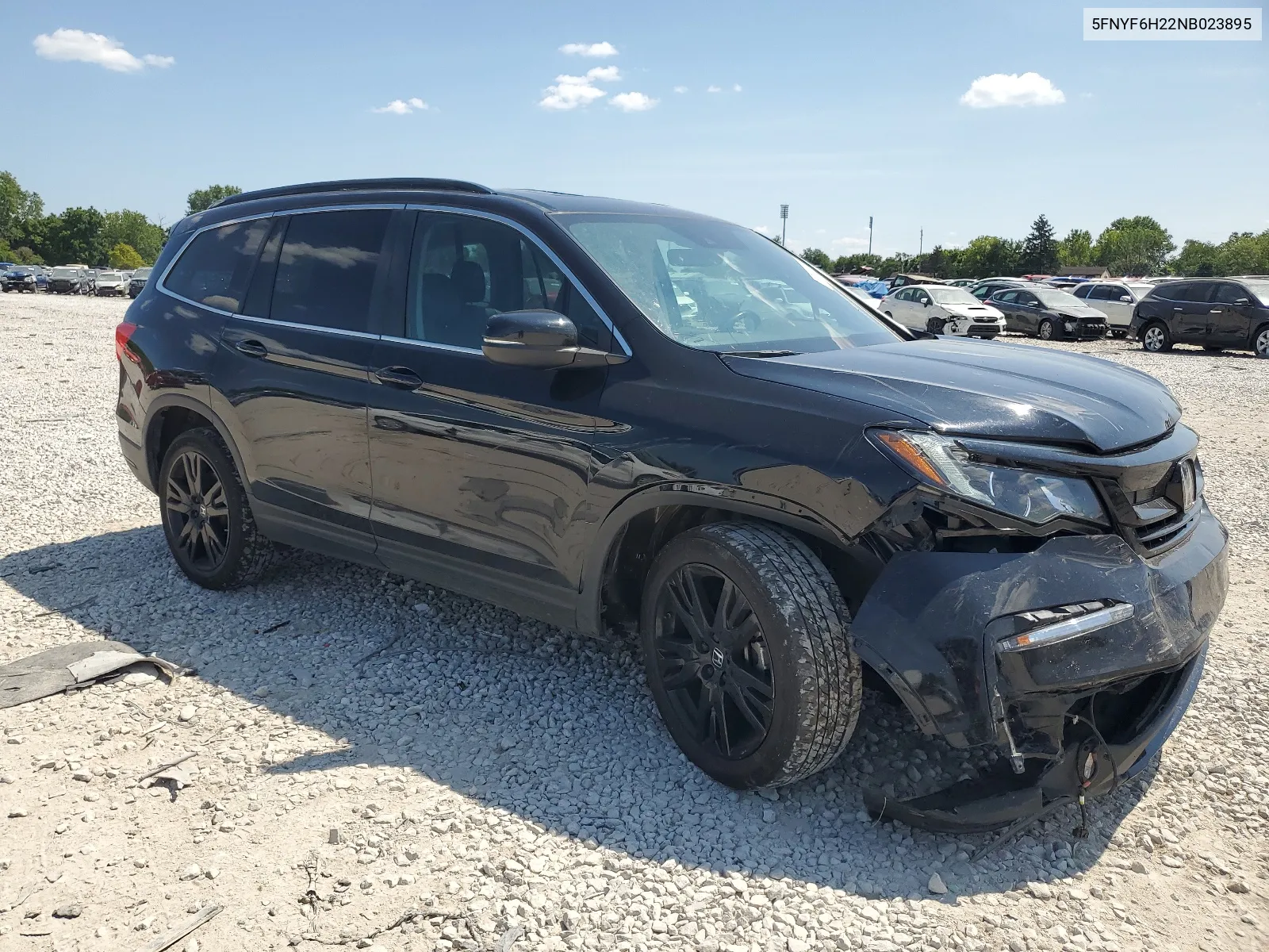 2022 Honda Pilot Se VIN: 5FNYF6H22NB023895 Lot: 67655974