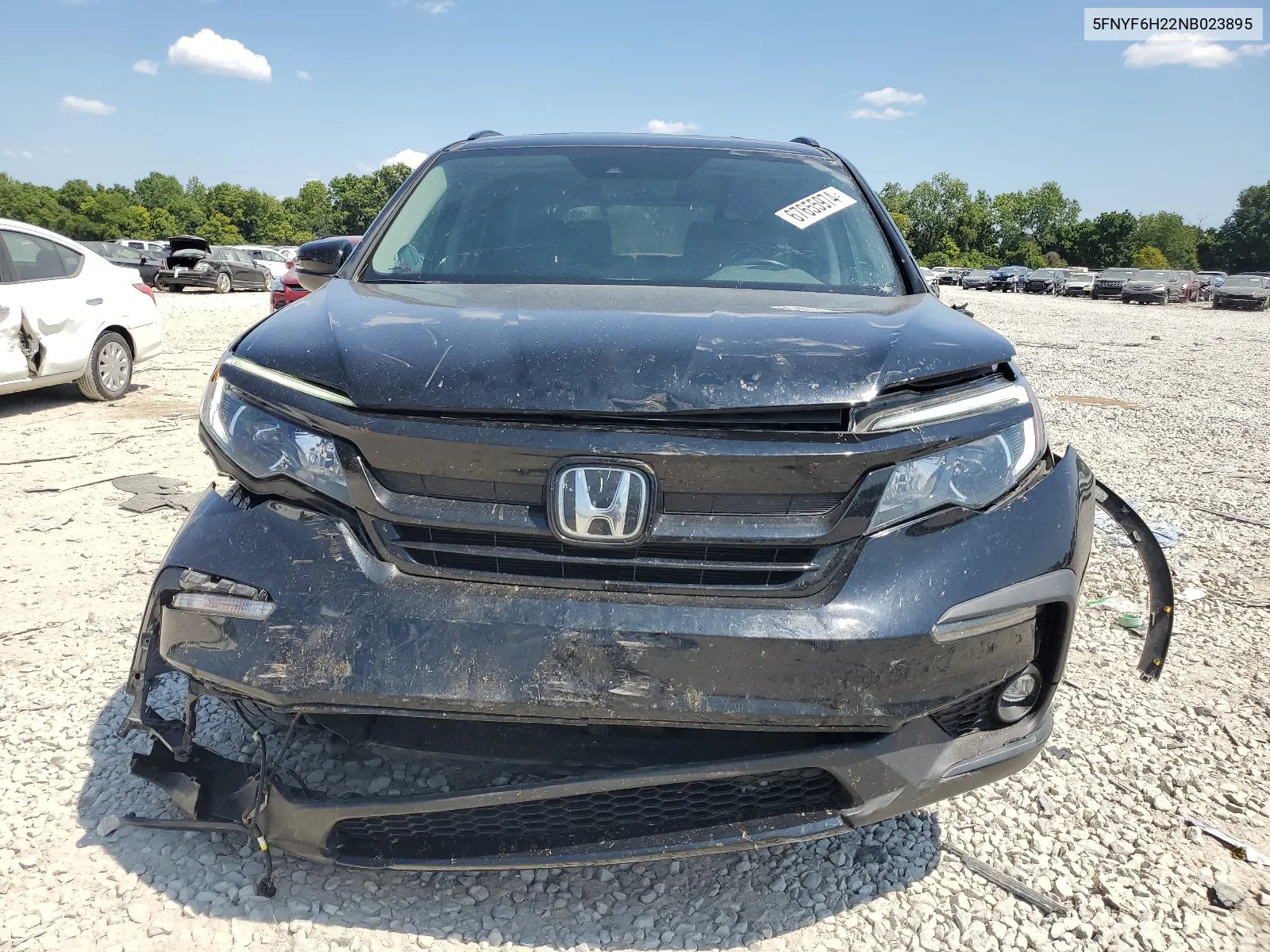 2022 Honda Pilot Se VIN: 5FNYF6H22NB023895 Lot: 67655974