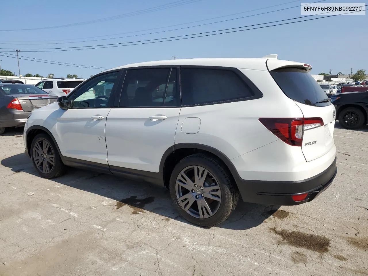 2022 Honda Pilot Sport VIN: 5FNYF6H39NB092270 Lot: 68410284