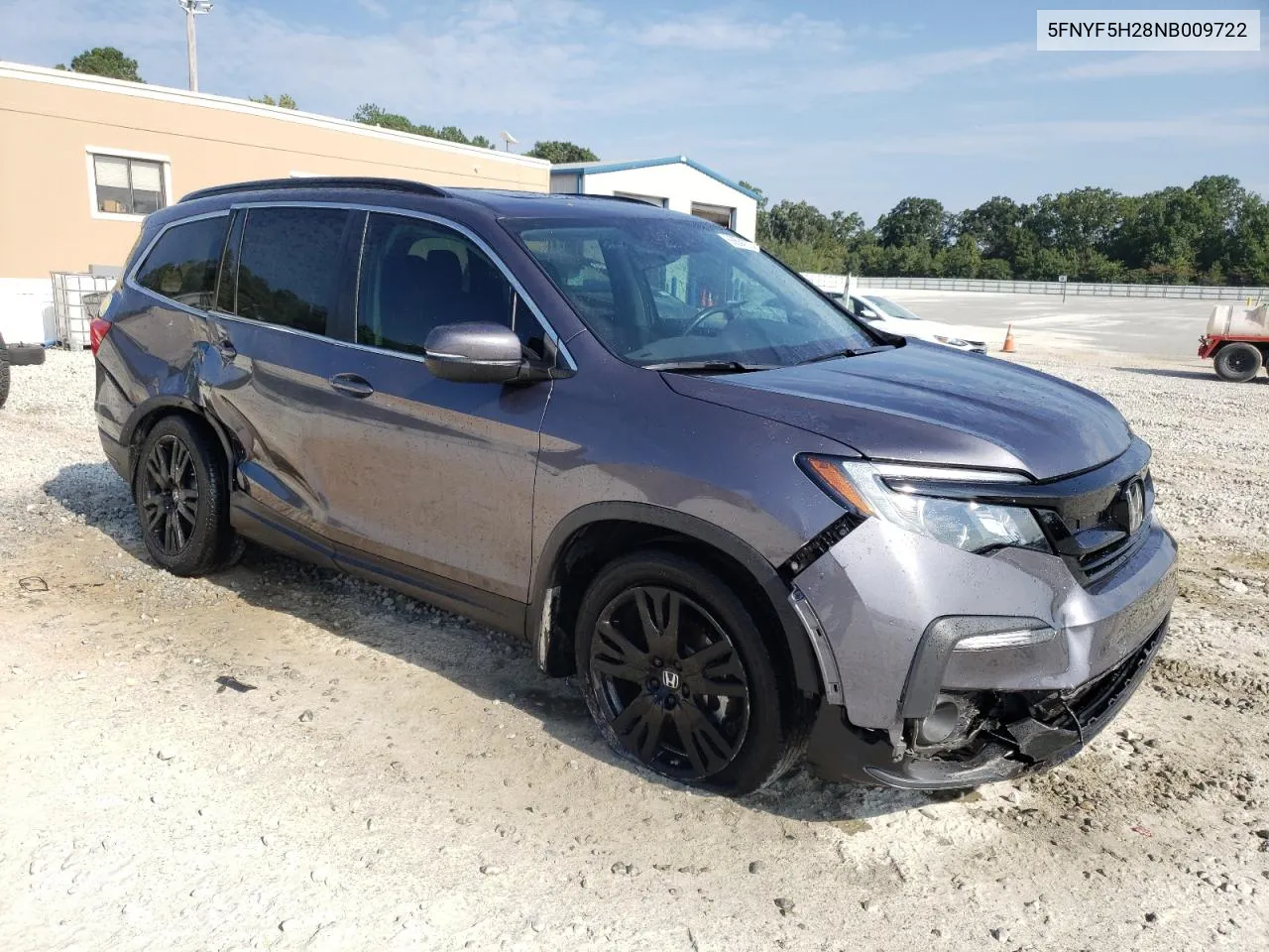 2022 Honda Pilot Se VIN: 5FNYF5H28NB009722 Lot: 68604334