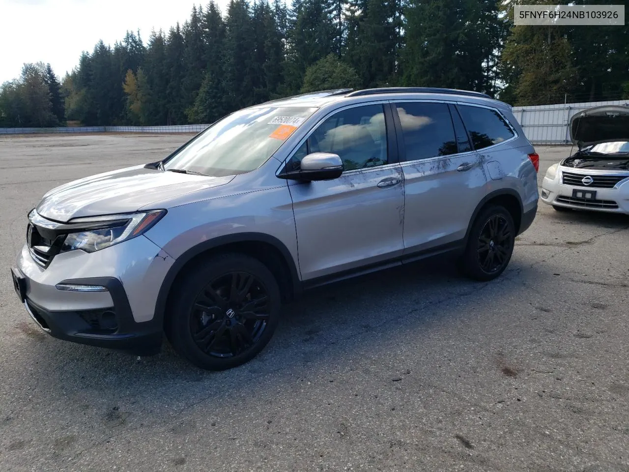 2022 Honda Pilot Se VIN: 5FNYF6H24NB103926 Lot: 69520074