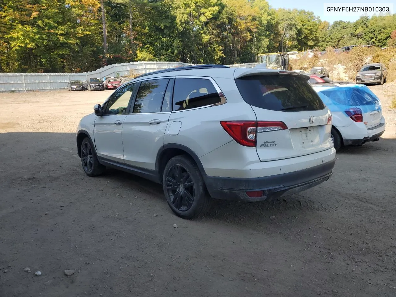 2022 Honda Pilot Se VIN: 5FNYF6H27NB010303 Lot: 70465864