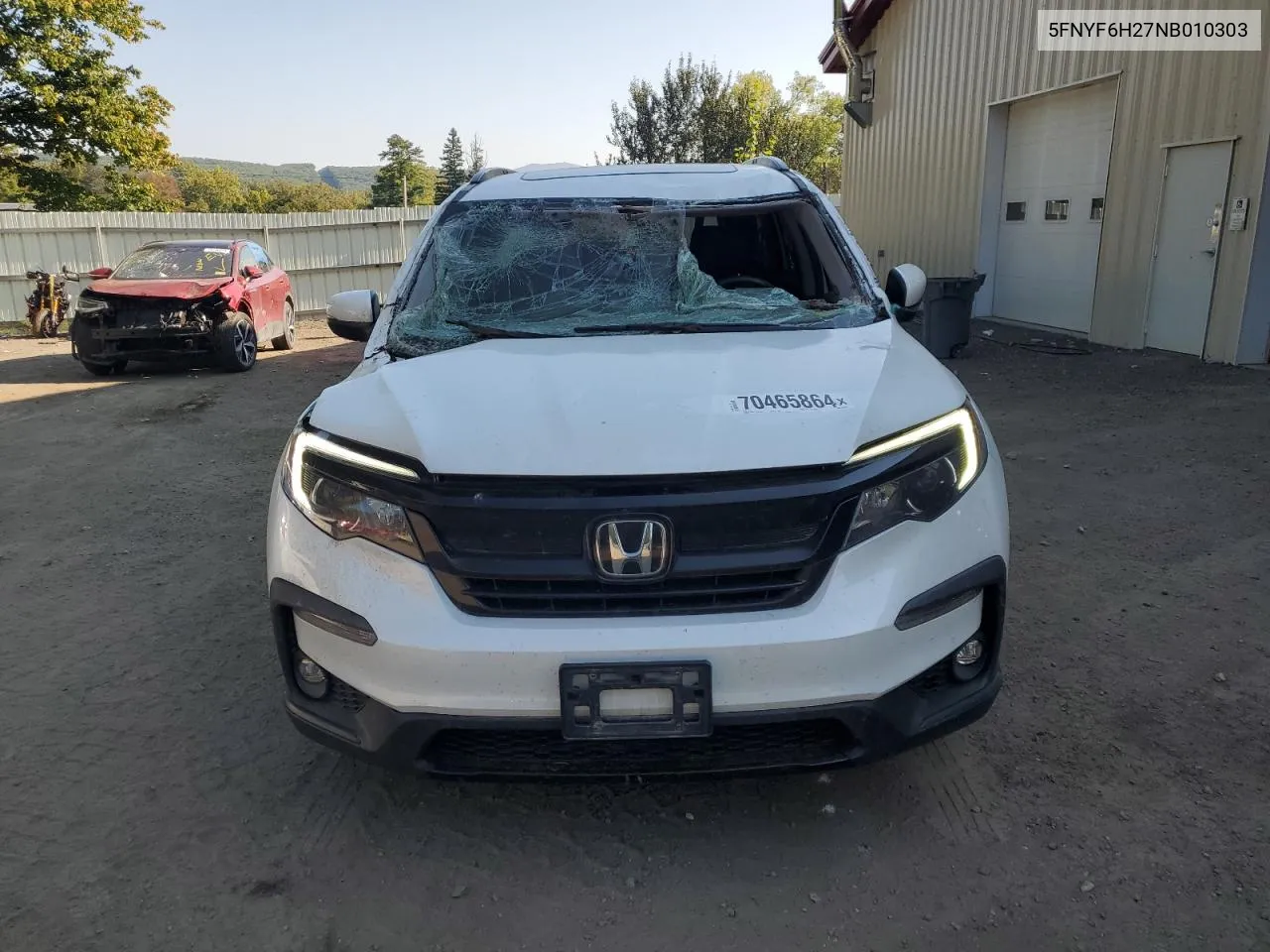 2022 Honda Pilot Se VIN: 5FNYF6H27NB010303 Lot: 70465864