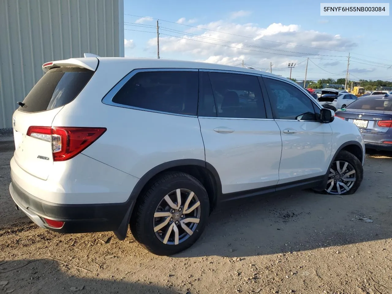 2022 Honda Pilot Exl VIN: 5FNYF6H55NB003084 Lot: 71047234