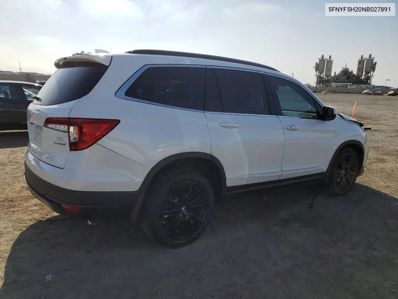 2022 Honda Pilot Se VIN: 5FNYF5H20NB027891 Lot: 71388534