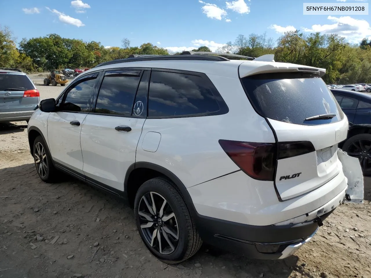 2022 Honda Pilot Touring VIN: 5FNYF6H67NB091208 Lot: 71405754