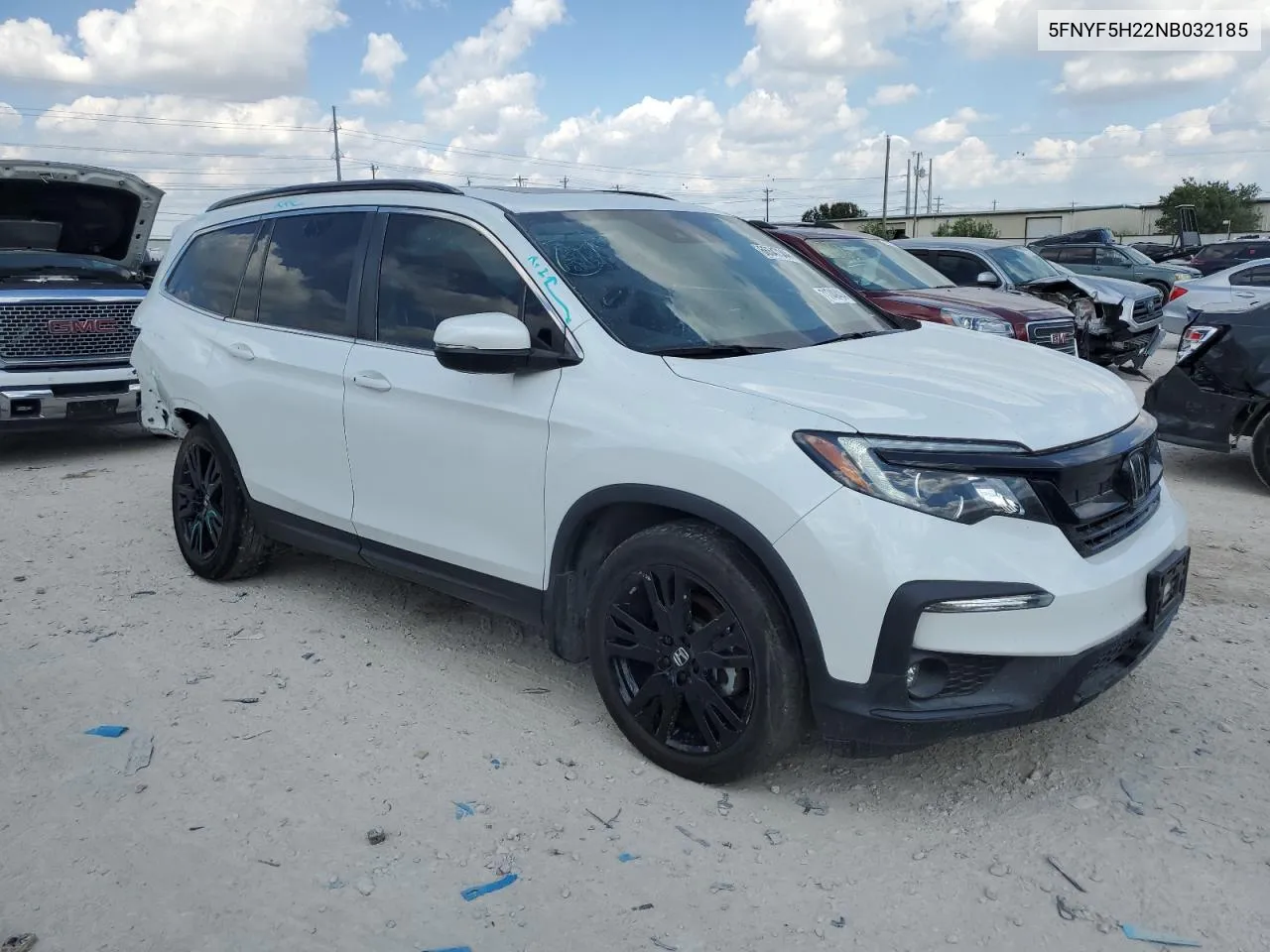 2022 Honda Pilot Se VIN: 5FNYF5H22NB032185 Lot: 71749484