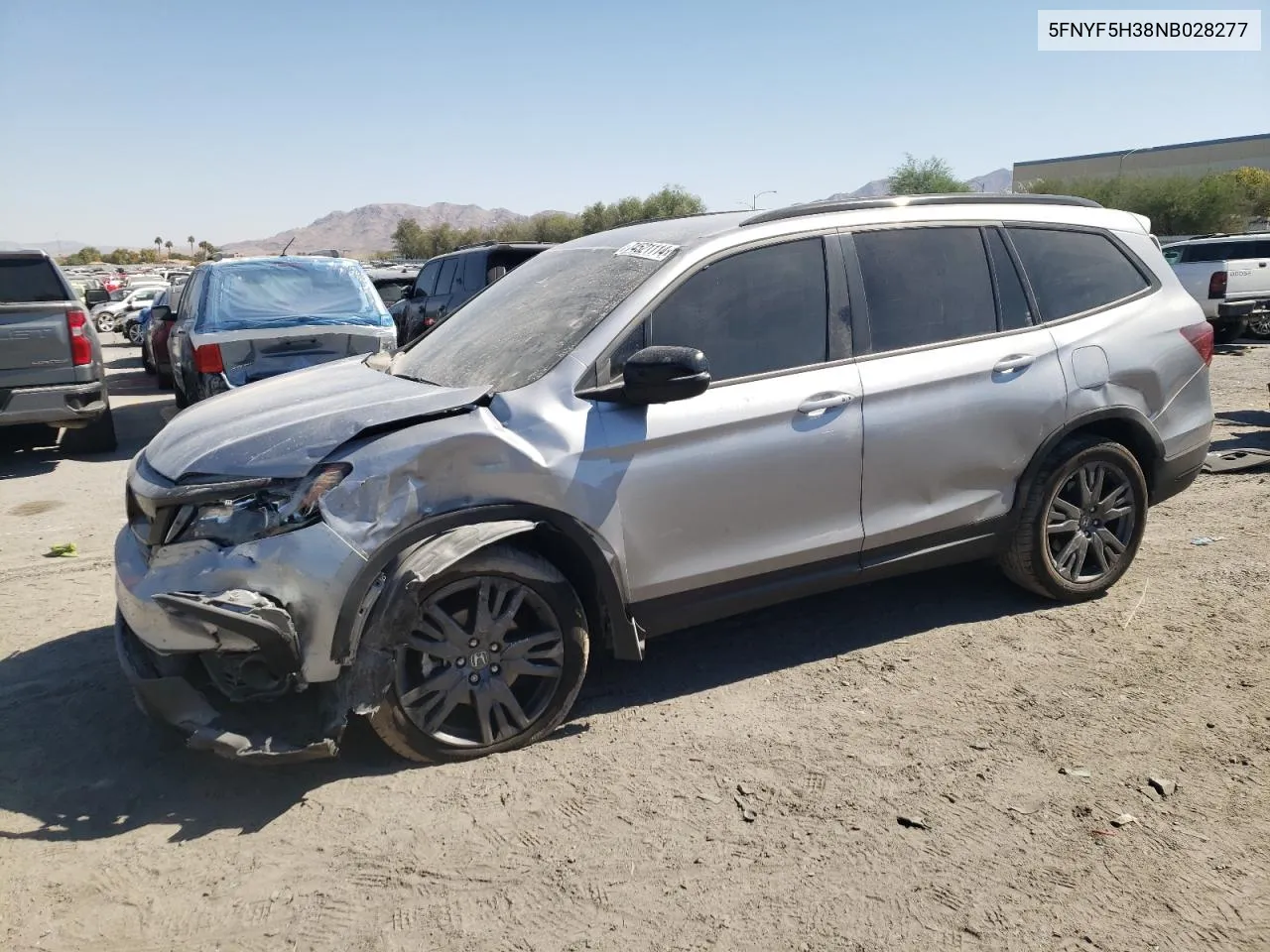 2022 Honda Pilot Sport VIN: 5FNYF5H38NB028277 Lot: 74521114